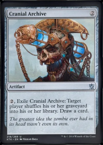 front of card