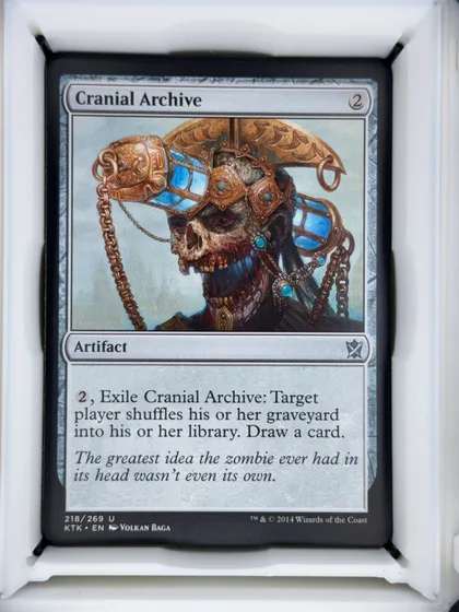 front of card