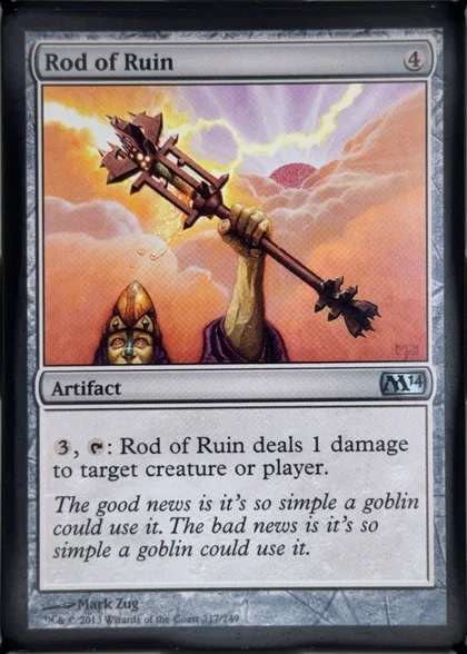 front of card