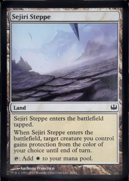 front of card