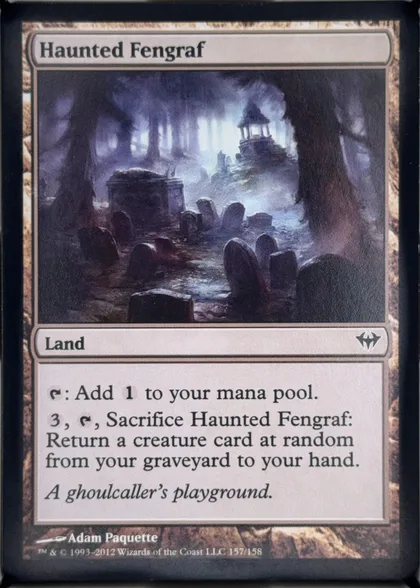 front of card