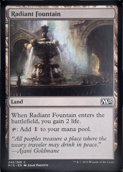 front of card