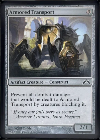 front of card