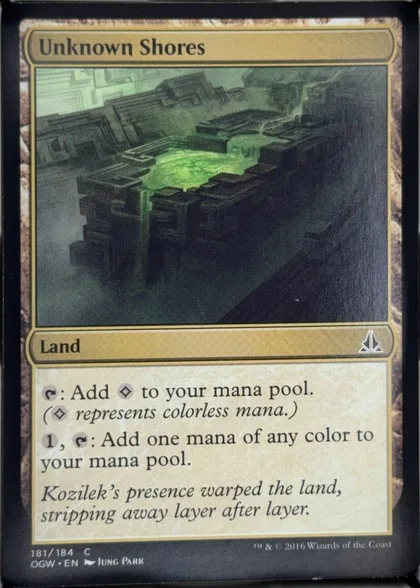front of card