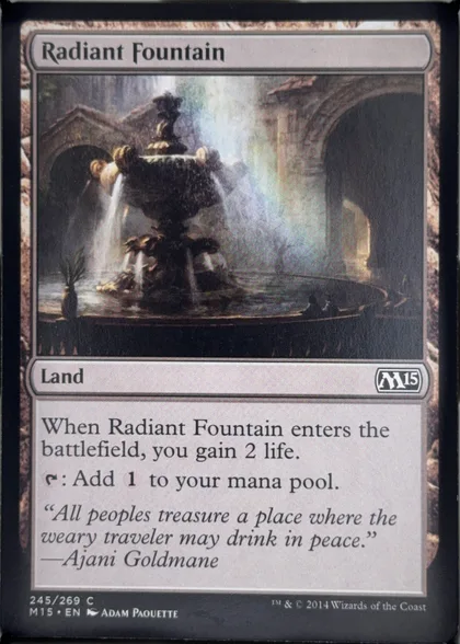 front of card