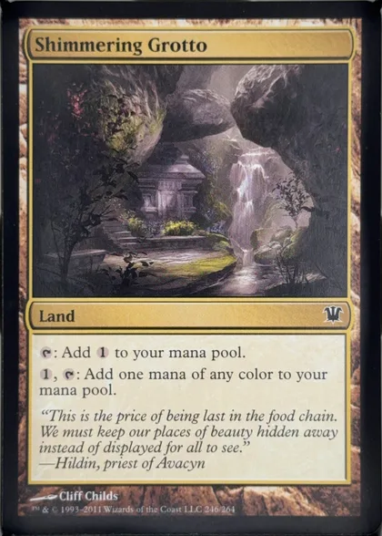 front of card