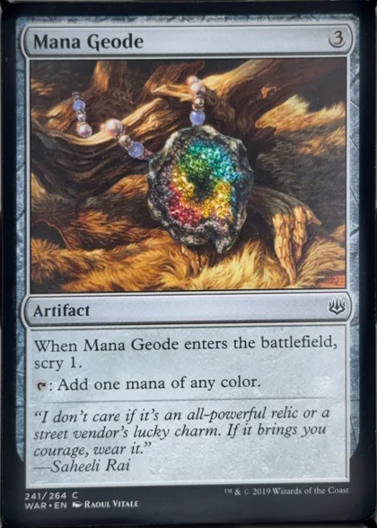 front of card