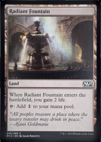 front of card