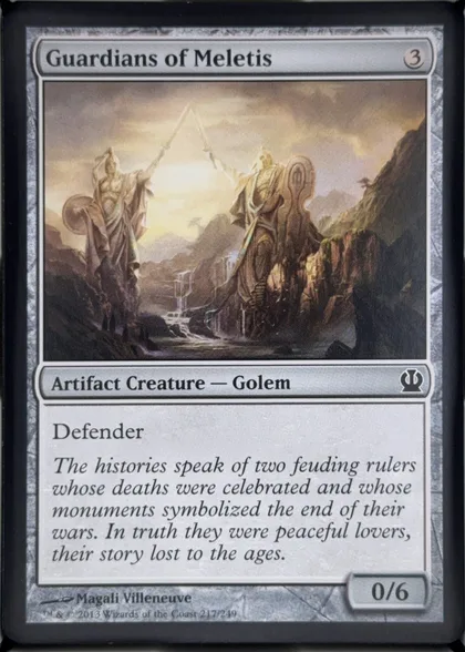 front of card