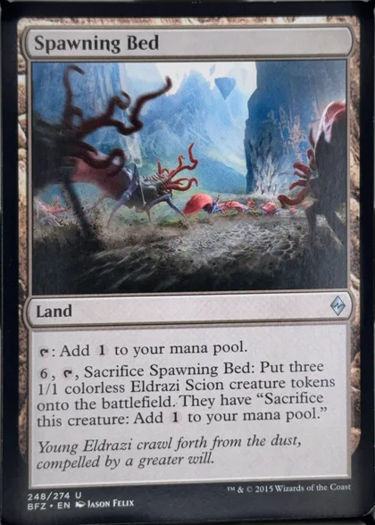 front of card