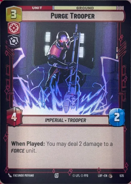front of card