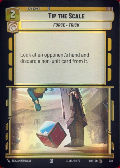 front of card