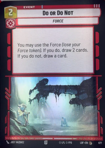 front of card