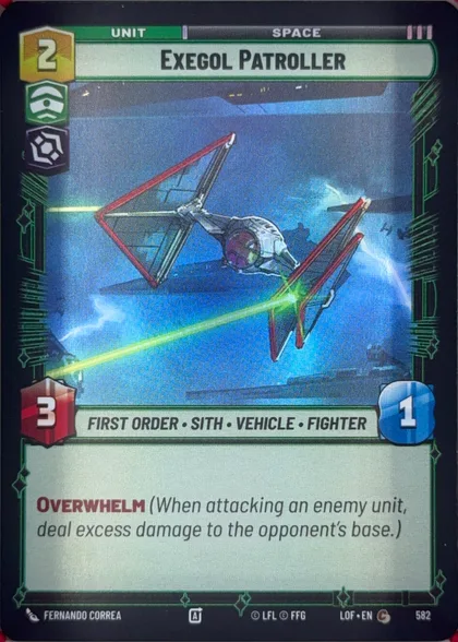 front of card