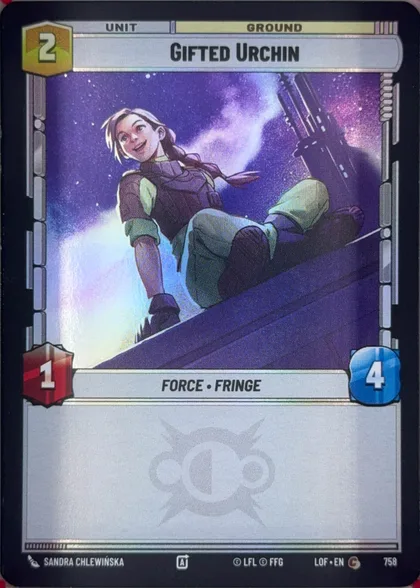 front of card