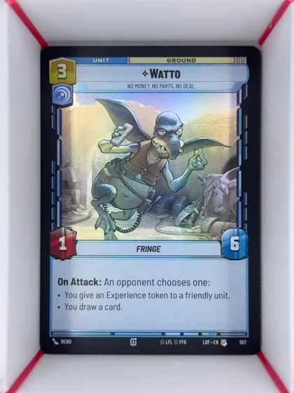 front of card