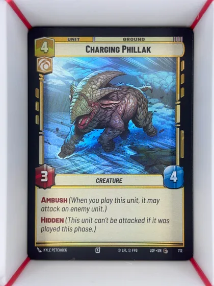 front of card