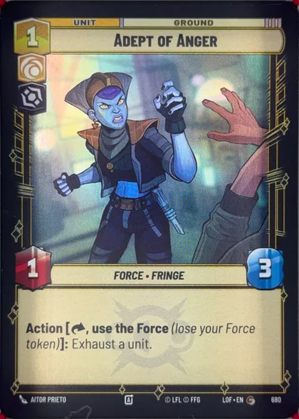 front of card