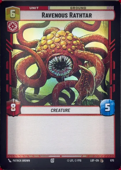front of card
