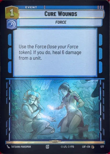 front of card