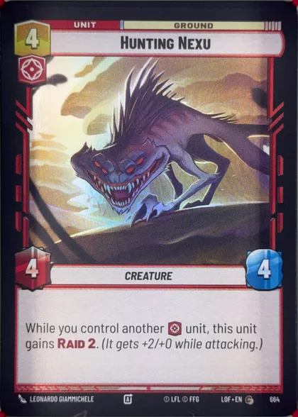 front of card