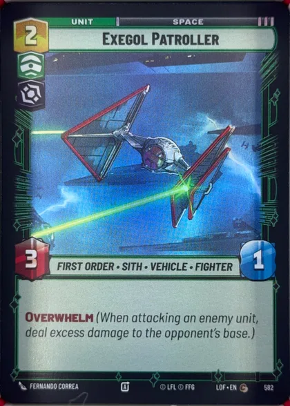 front of card