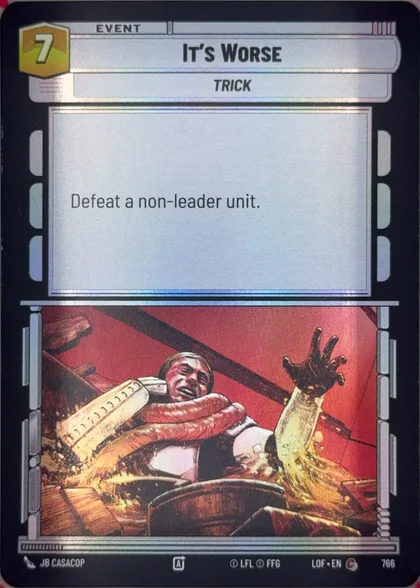 front of card