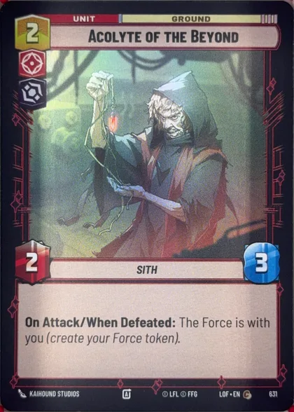 front of card