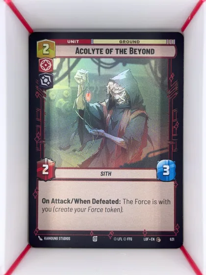 front of card