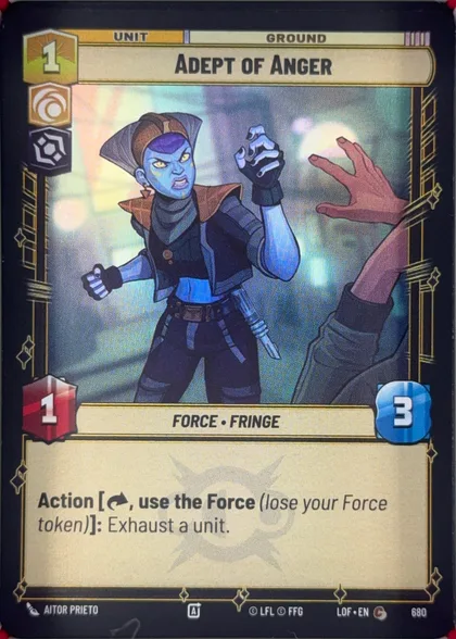 front of card