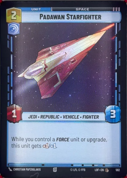 front of card