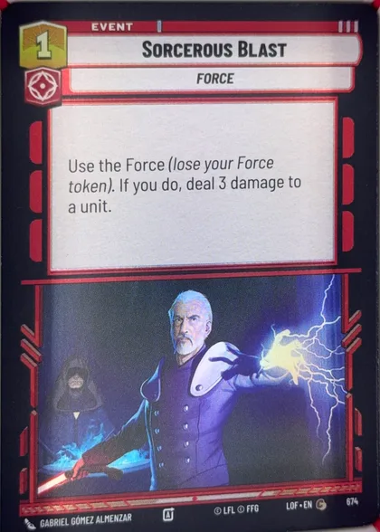 front of card